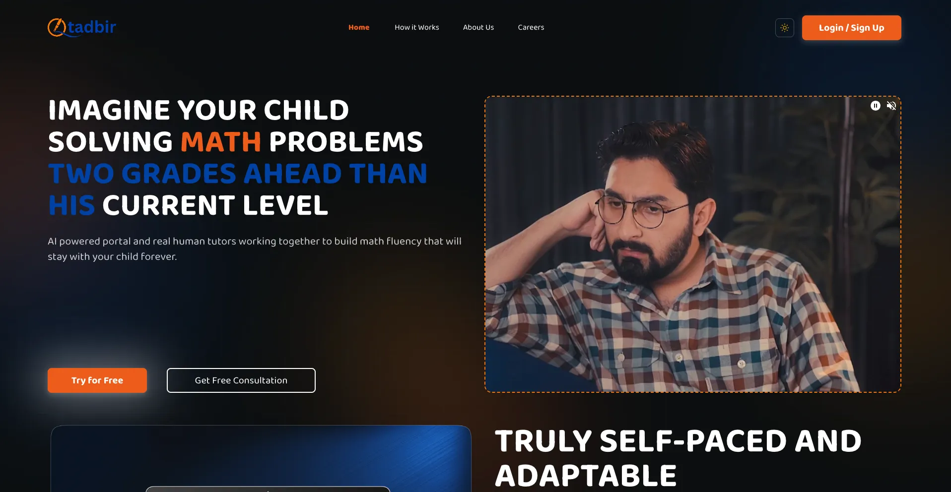 Tadbir Academy: AI-Assisted Math Learning Paths project interface